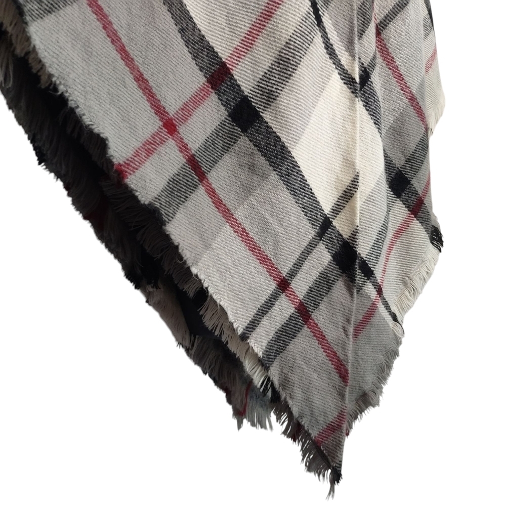 St. John's Bay Womens Classic Multicolor Plaid Sweater Poncho One Size N… - Picture 7 of 10